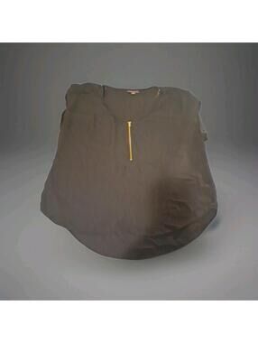 Bold Elements Women's Blouse Top Size XL Black Sheer Dress Short Sleeve